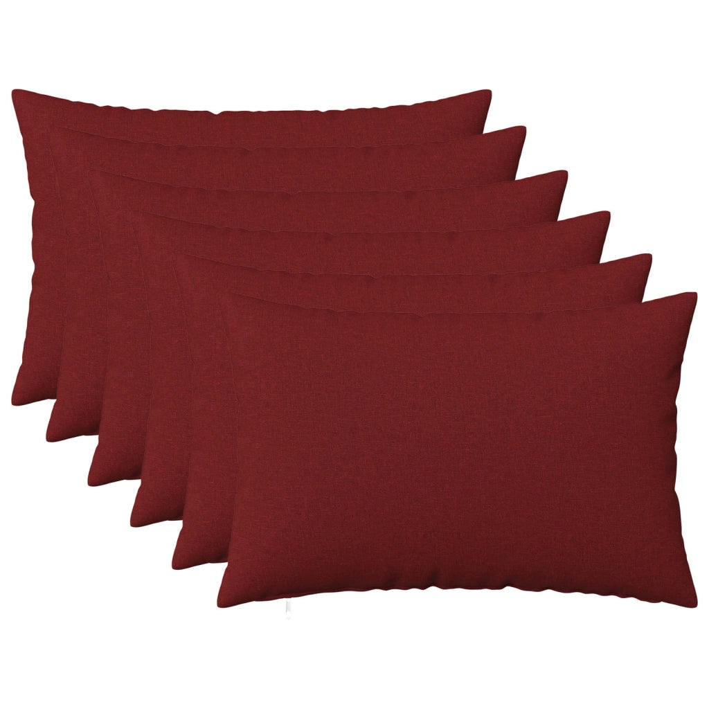 Federa 6 pz HEERLEN Rosso Vino 40 x 60 cm Tessuto 909130