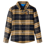 Camicia a Quadri da Bambino Gialla e Nera 92 13414