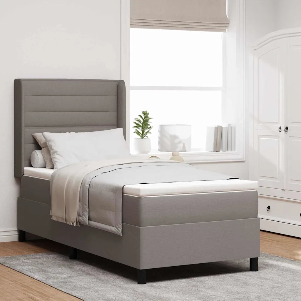 Letto a Sorgente LED con materasso Talpa 90 x 200 cm Tessuto