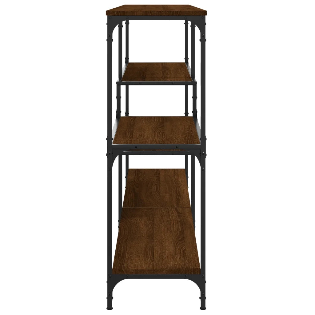 Tavolino Consolle | Tavolo d'Ingresso Rovere Marrone 160x32x95 cm Legno Multistrato