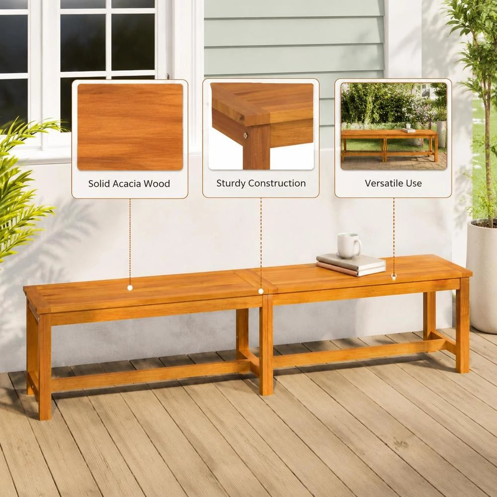 Garden Bench 180x35x45 Cm Solid Acacia Wood