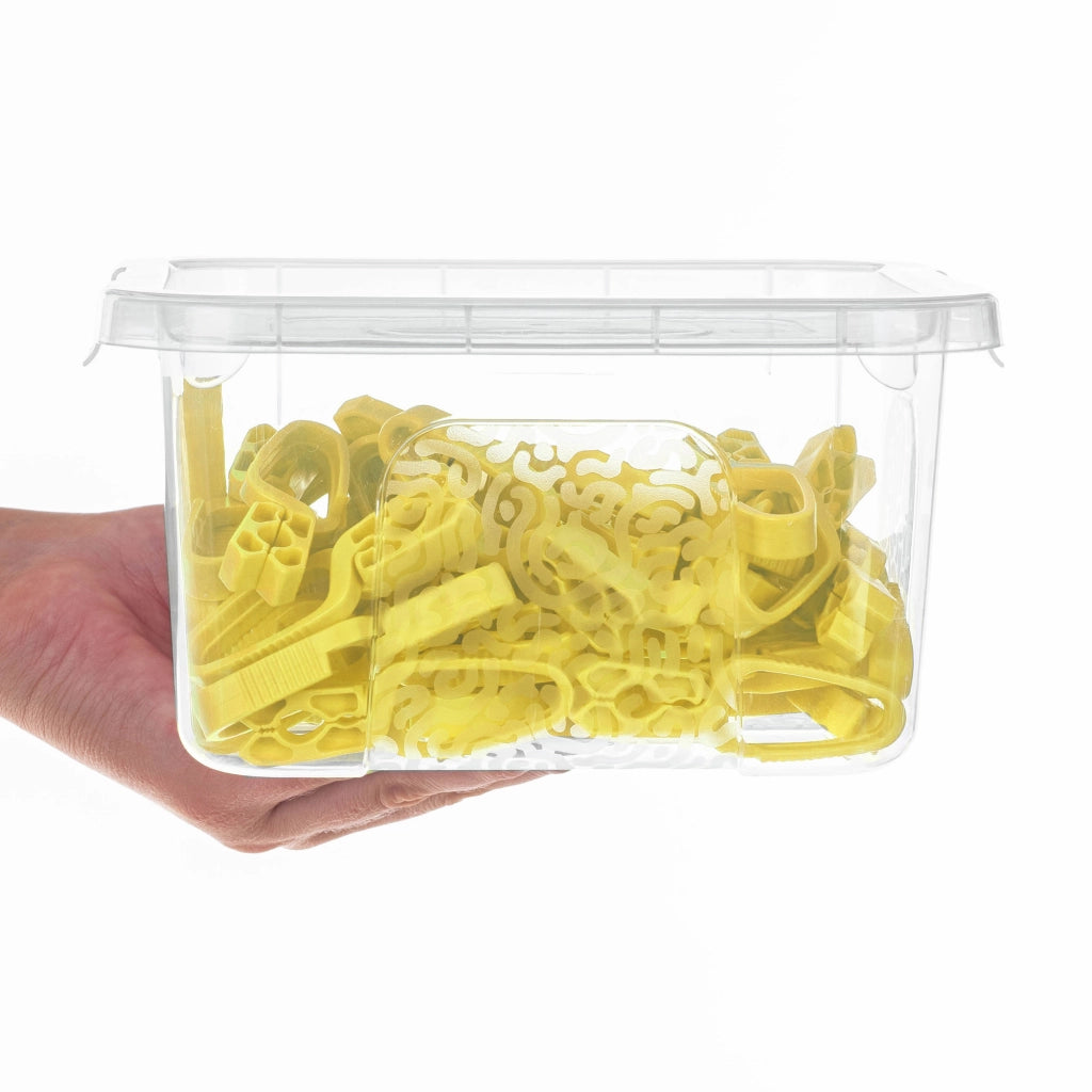 Mollette per bucato KADAX, set da 50 pezzi + contenitore con coperchio