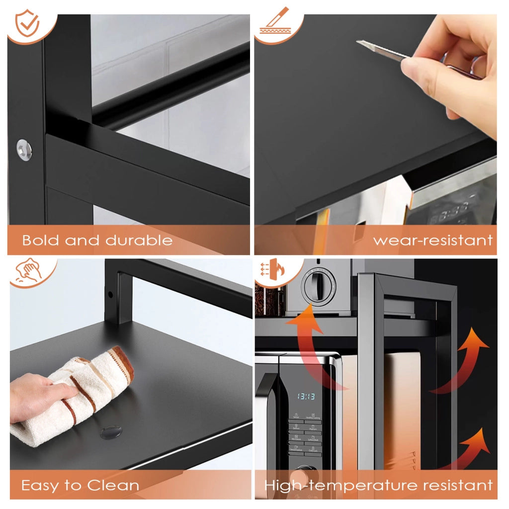 Appendiabiti scorrevole con ripiani ¨C Zephmum ¨C Nero 90x51x40