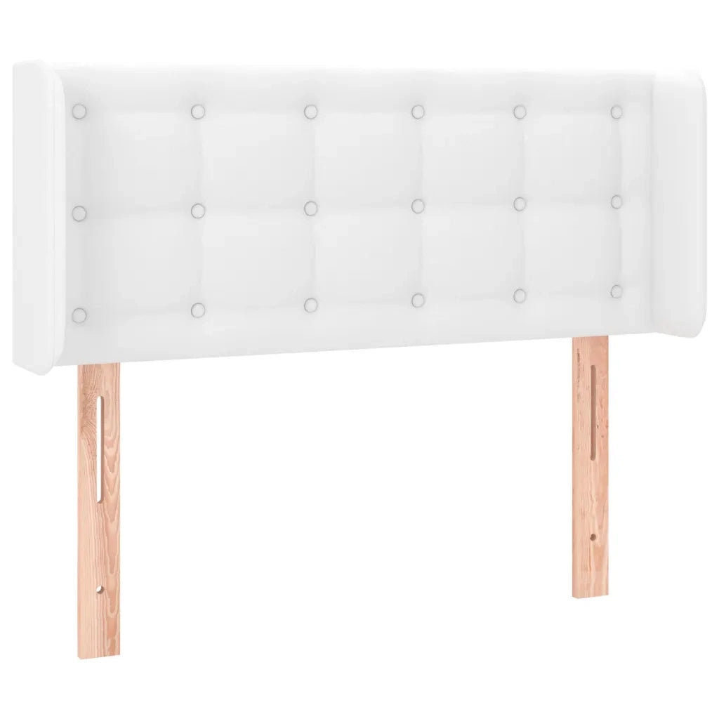 Testiera ad Orecchio Bianca 83x16x78/88 cm in Similpelle 3118841