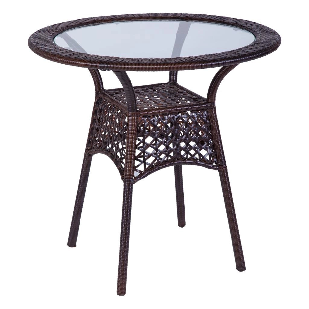 Set tavolo e due sedie in metallo marrone