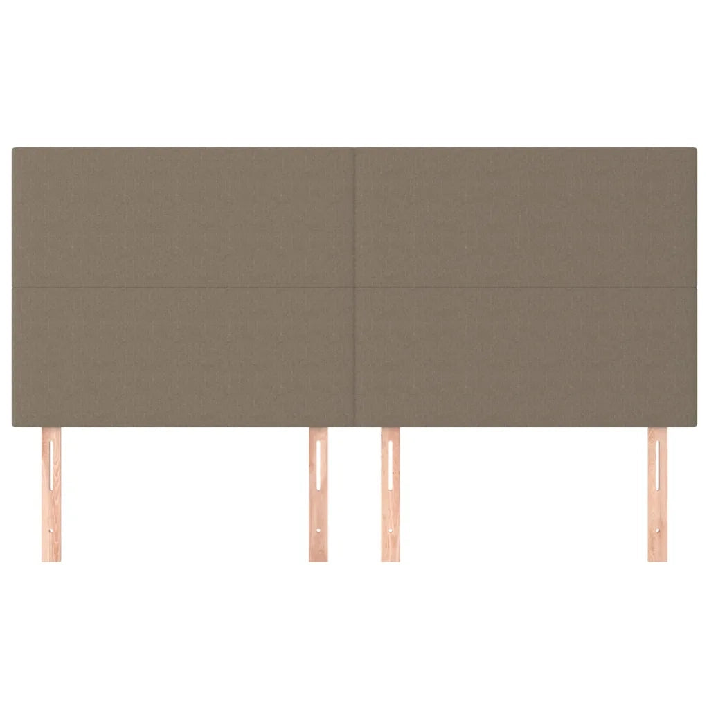 Testiera | Testata per letto Tortora 160x5x118/128 cm Tessuto