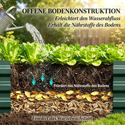 Orto rialzato in lamiera d'acciaio verde scuro 241x90,5x30 cm per giardino e piante