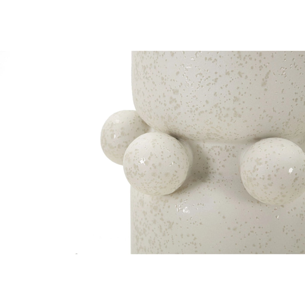 Vaso Decorativo VKH638, Beige, Ceramica, 15,5x15,5x41 cm
