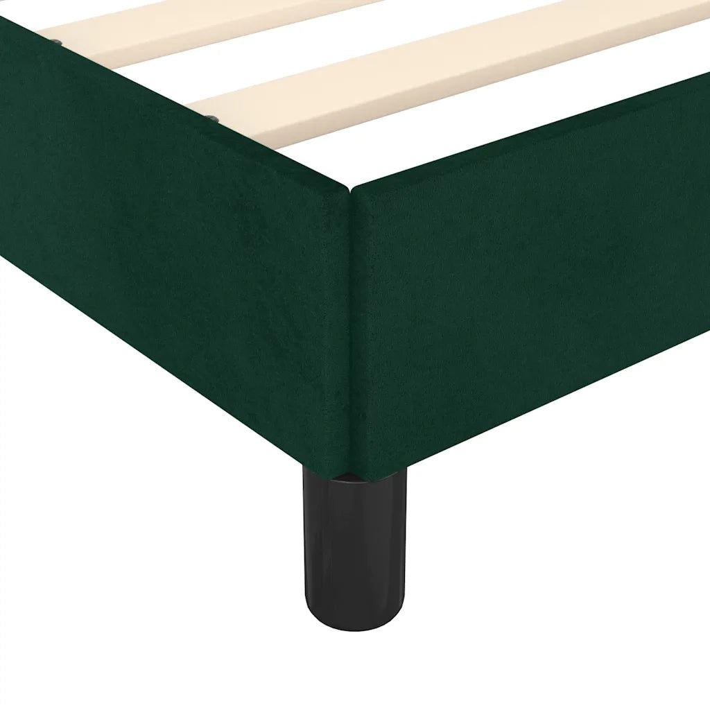 Giroletto senza Materasso-Struttura Letto Verde Scuro 120x190 cm Velluto 373354