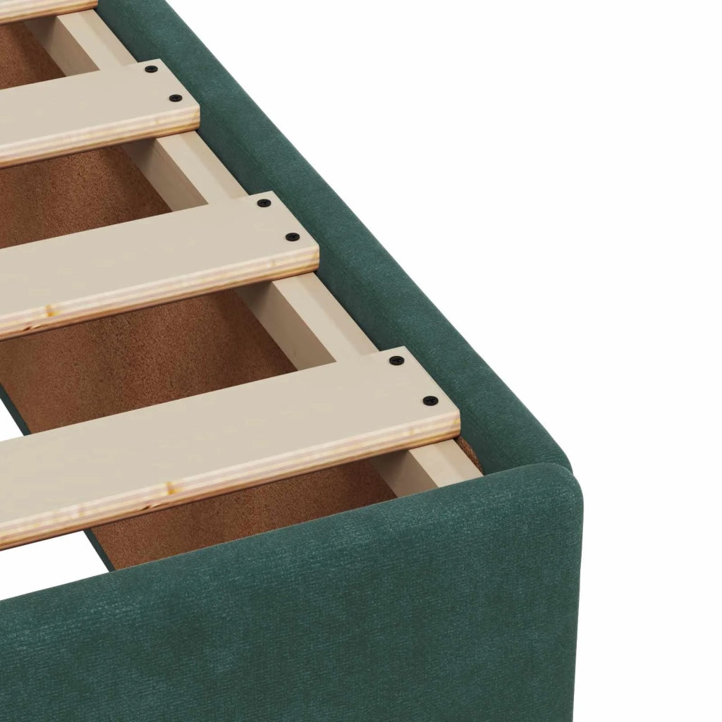 Letto box spring con materasso Verde Scuro 200 x 200 cm Velluto 3453713