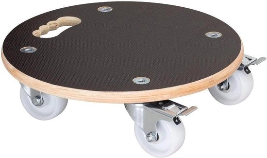 Carrello per piante Ø 38 x 11 cm con Maxigrip e certificazione FSC - per interni ed esterni - 250 kg di capacità di carico - Made in Germany
