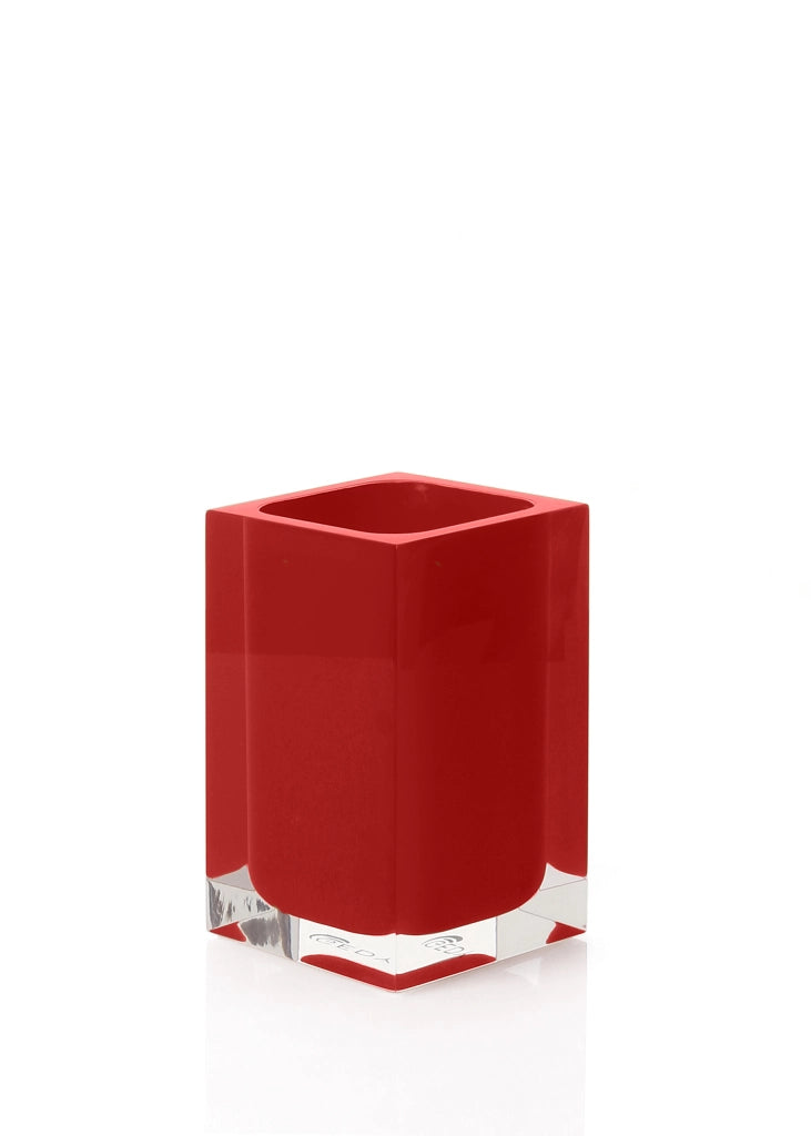 Portaspazzolini d'appoggio in resina RA98 Gedy serie RAINBOW Rosso