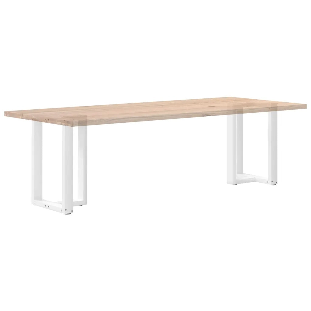 Gambe per tavolo da pranzo a forma di T 2 pz | Piede del tavolo bianche 60x35x(72-73) cm in acciaio
