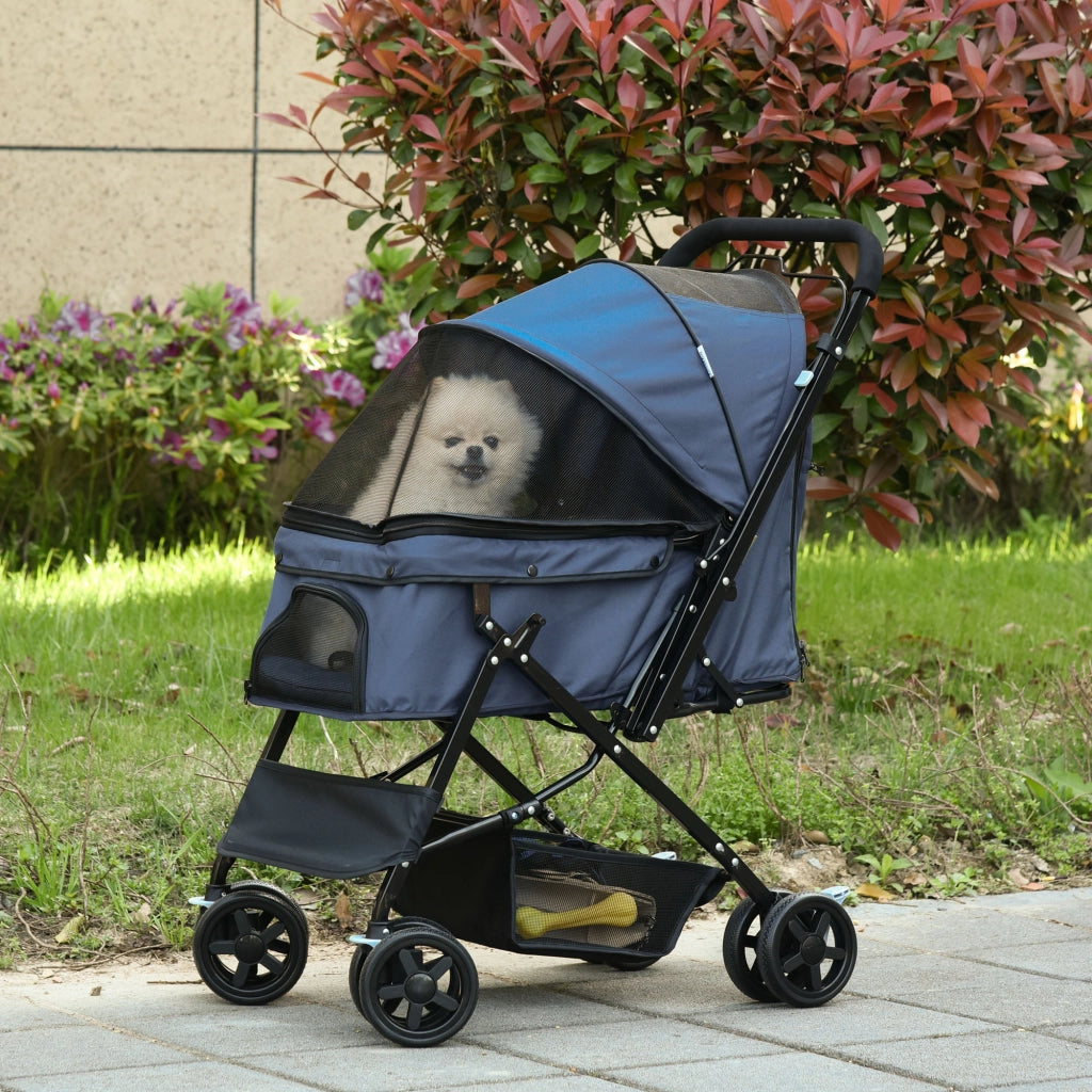 Carrello per Cani Pieghevole ¨C Minimal ¨C Blu