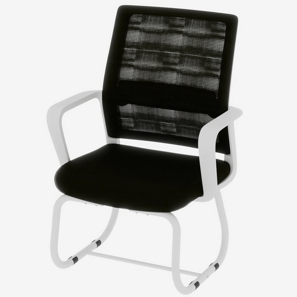 SEDIA Ufficio con schienale in rete 52.0x22.0x56.0 cm Nero Bianco