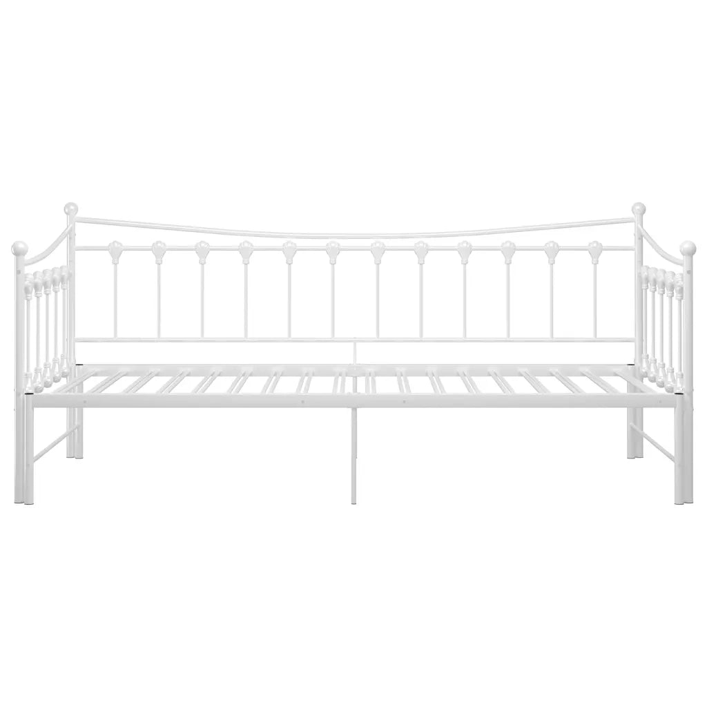 Telaio Divano Letto Estraibile Bianco in Metallo 90x200 cm
