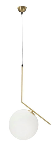 Lampadario Glamy 50x30x100 cm in Ferro e Vetro Bianco e Oro