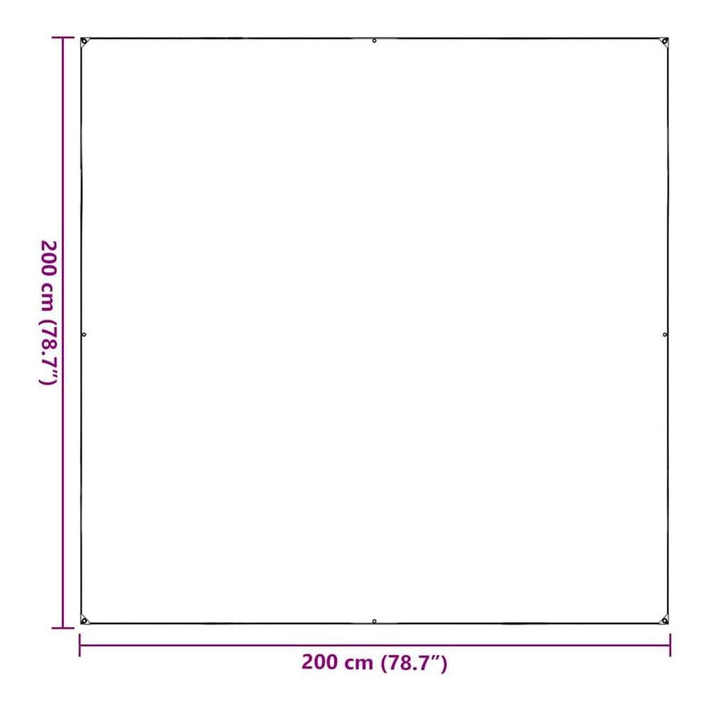 Telo trasparente con occhielli, 2x2 m, in PVC, compatto e resistente, ideale per esterni, giardino e balcone