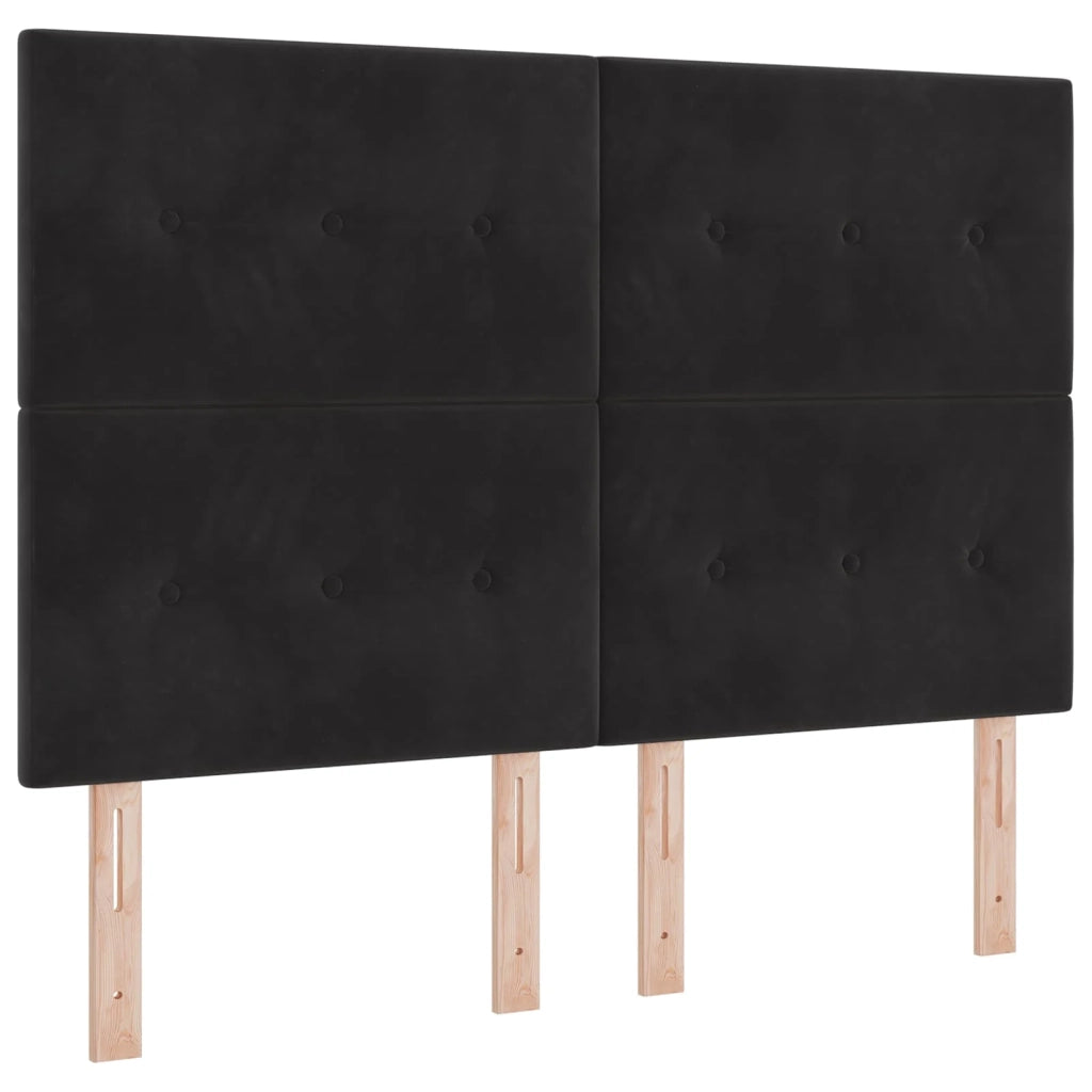 Letto Ottomano con Materasso e LED Nero 140 x 200 cm Velluto 3458309