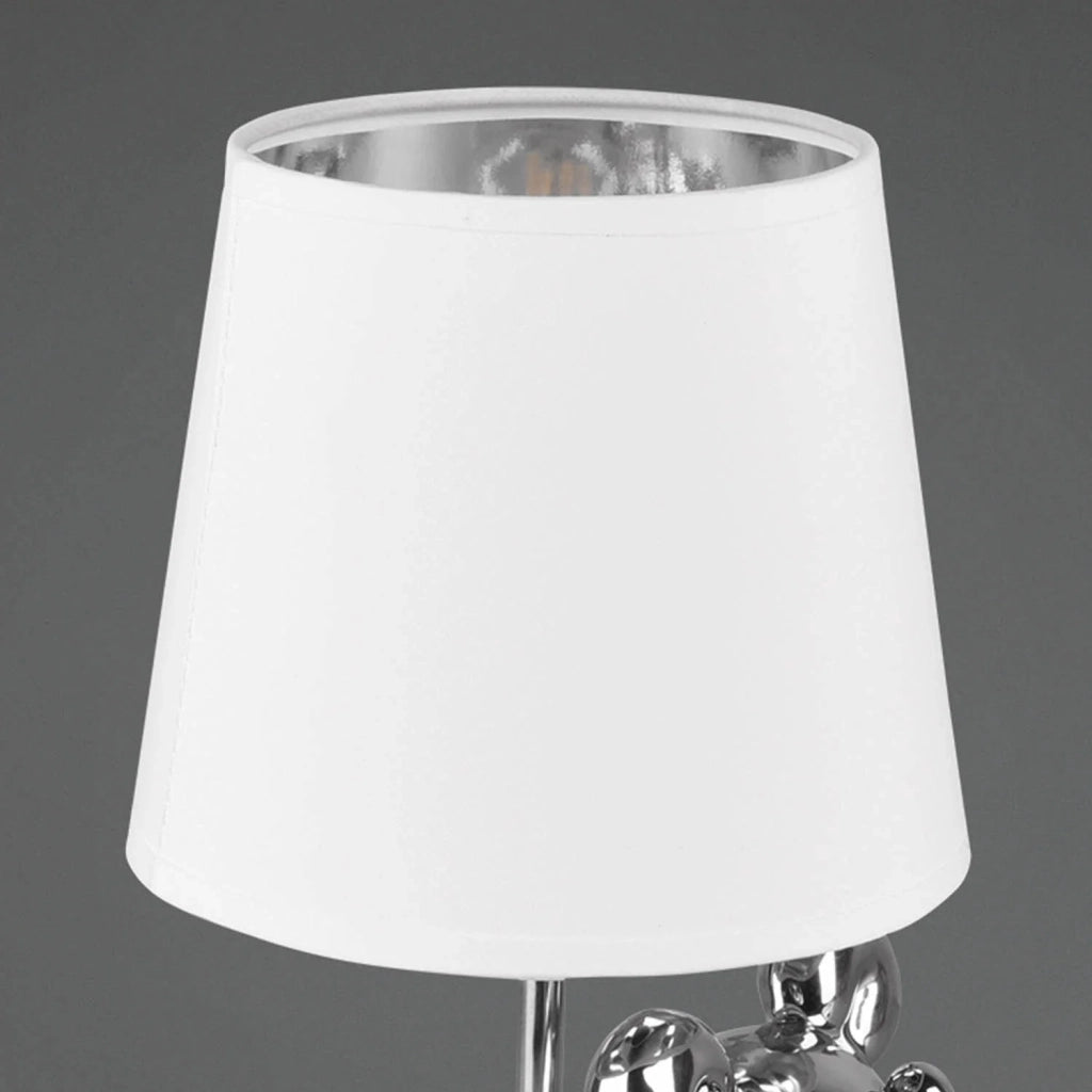 LÚZETE - LAMPADA DA TAVOLO LUCKY CERAMICA ARGENTO E14