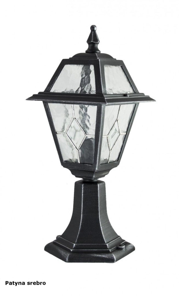 Lampada da esterno a paletto retrò 47cm E27 nera IP43