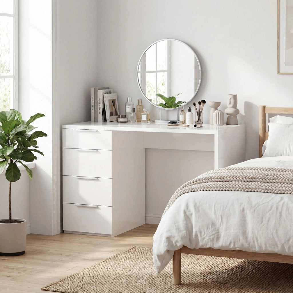 Scrivania con Cassetti ¨C Xylo ¨C Bianco Salvaspazio 110x61.5x75 cm