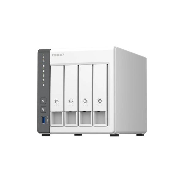 Qnap ts-433 nas tower arm cortex-a55 4 gb 0 tb qnap qts bianco - TS-433-4G