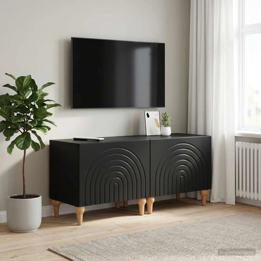 Mobile TV Nero Legno ingegnerizzato 896236