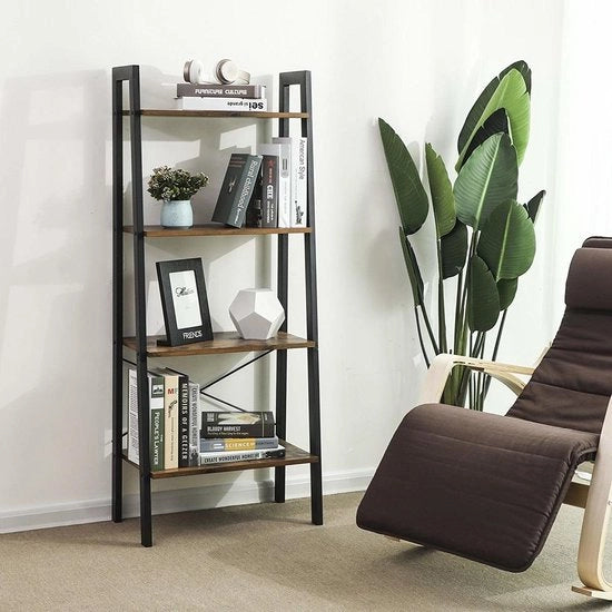 Cassa libri in metallo industriale - nero
