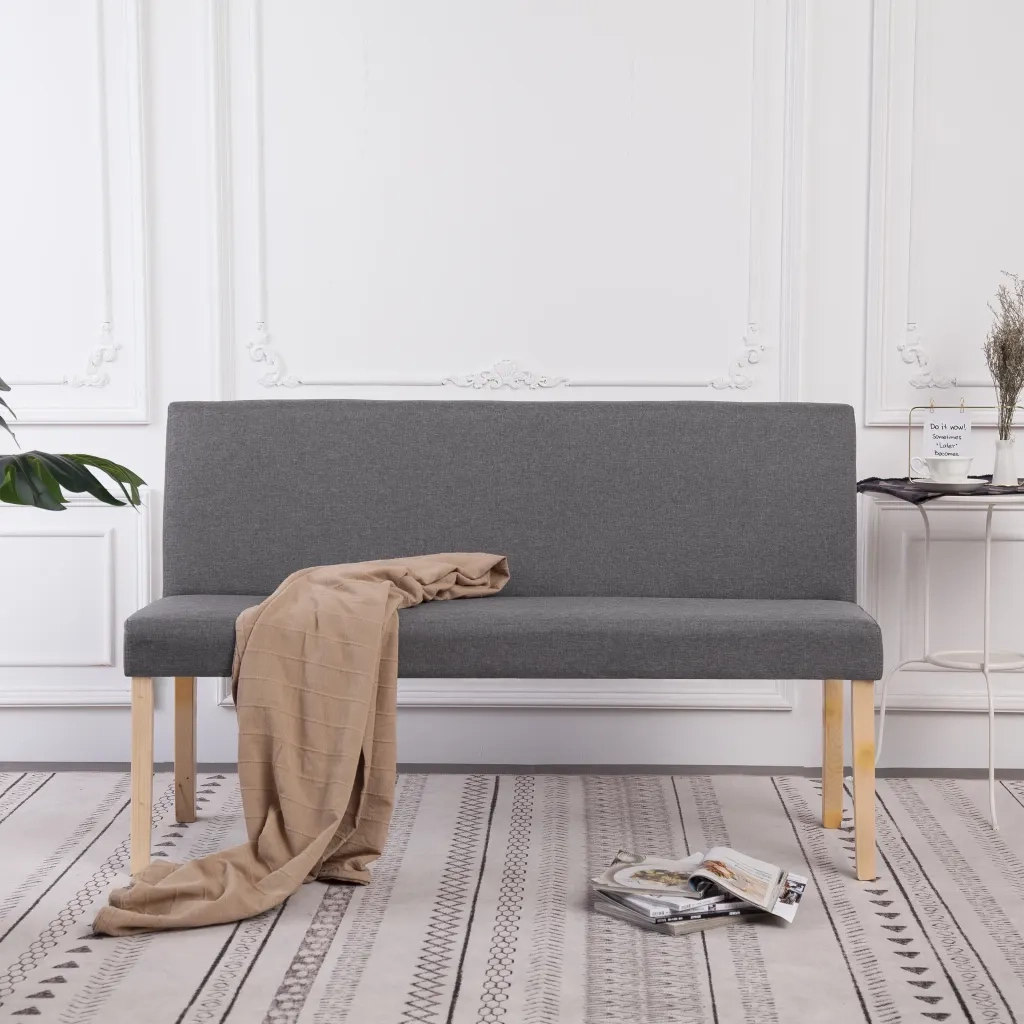 Panca 139,5 cm Grigio Chiaro in Poliestere