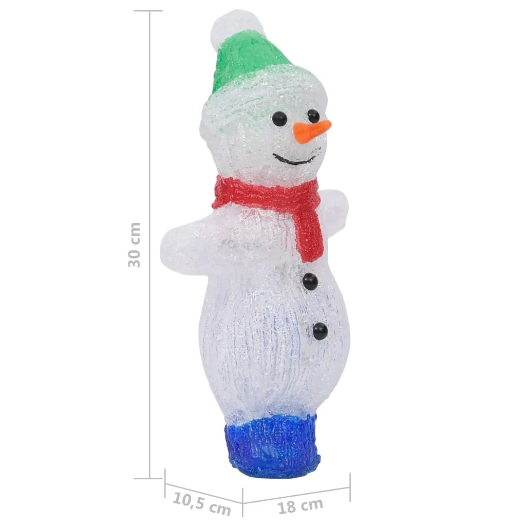 Pupazzo di Neve LED in Acrilico per Interno ed Esterno 30 cm CFW8131840