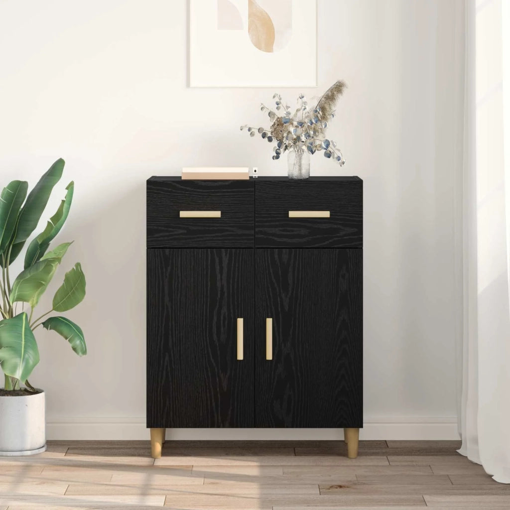 Credenza Rovere nero 34 x 69.5 x 89 cm Legno multistrato 880672