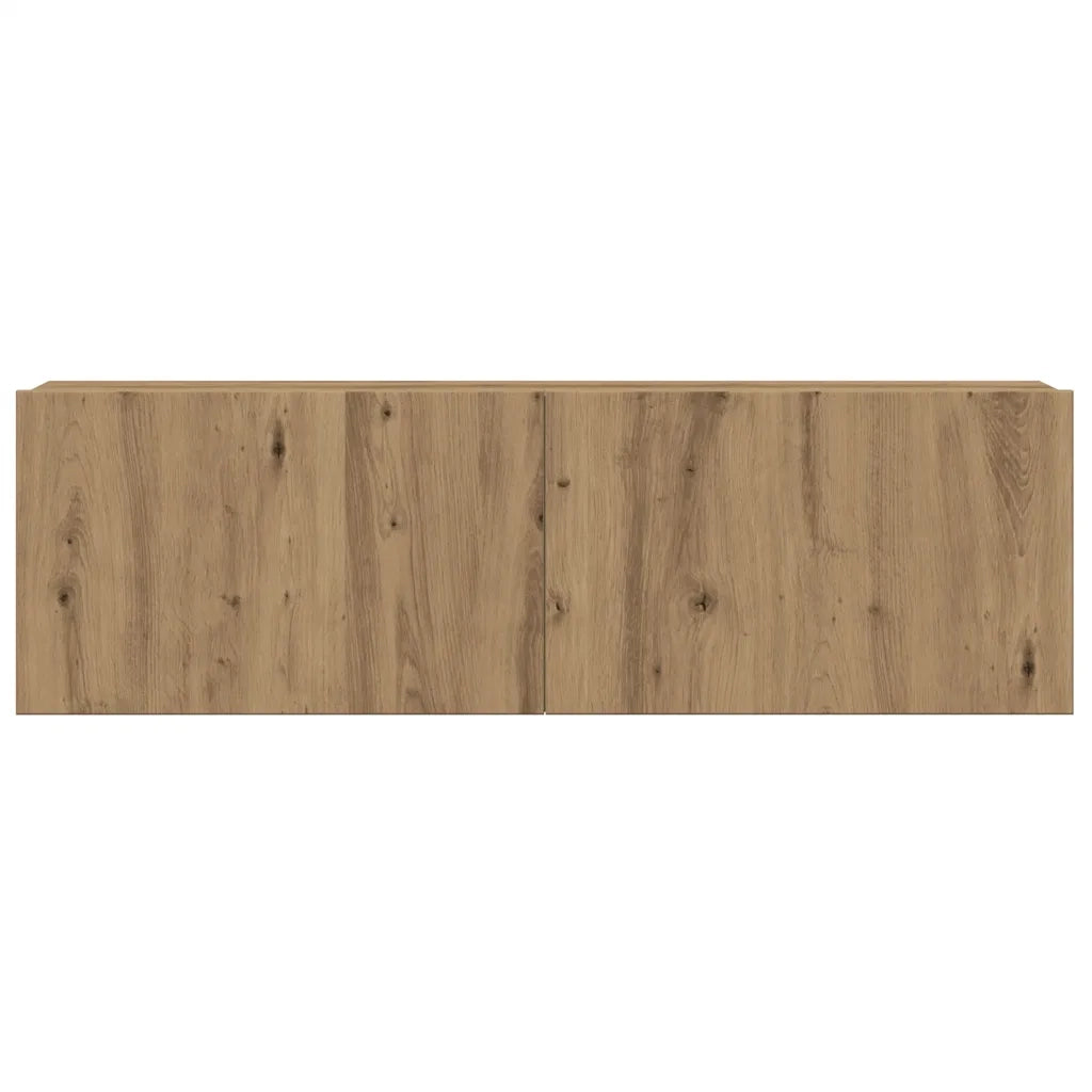Set Mobile TV 6 pz Montato a Parete Rovere in Legno Multistrato 3329150