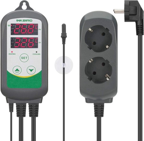 Termostato Wi-Fi per Riscaldamento e Raffreddamento con Sensore Idrogrado - Regolatore di Temperatura per Acquario e Tanke
