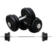 Set Bilanciere e Manubri 65kg ¨C Xylo ¨C 14 Dischi Acciaio e Plastica