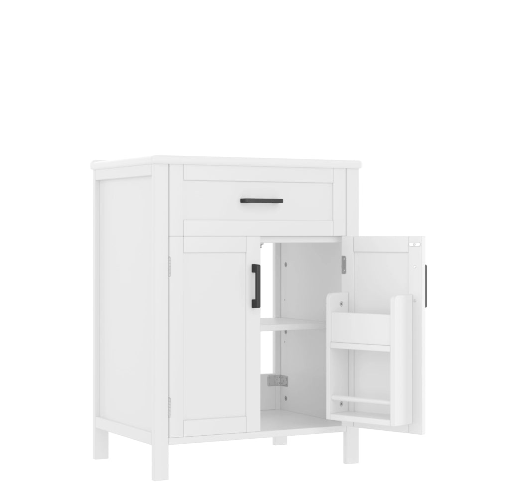 Mobile lavabo da terra 60x46x84,8 cm in MDF e ceramica bianco