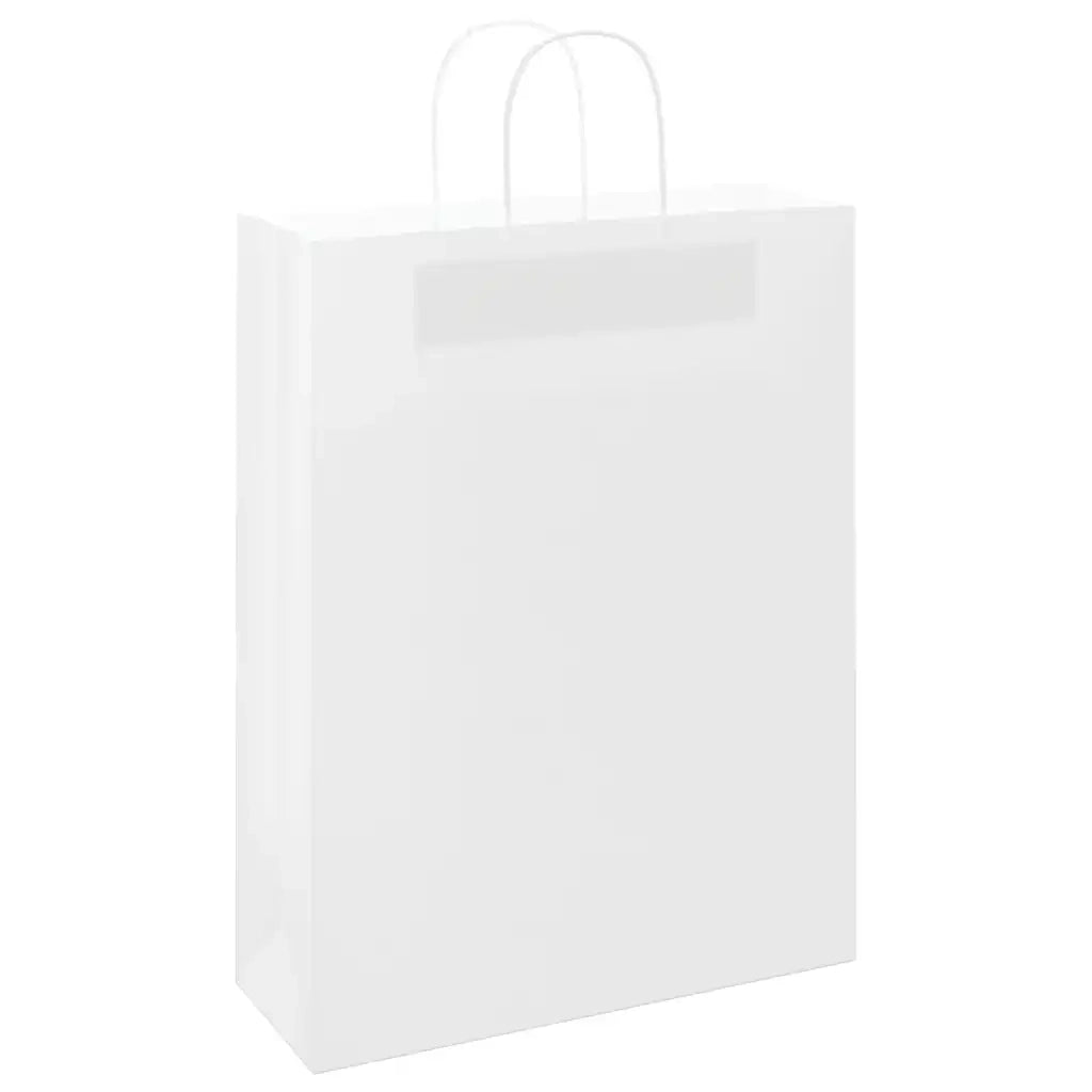 Sacchetti di Carta 250 pz con Manici Bianchi 32x12x42 cm CFW1771794