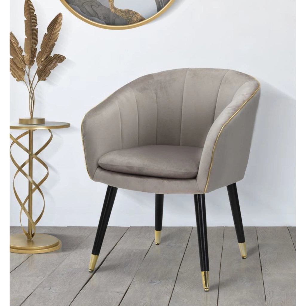 Poltrona VKH316, Grigio, Legno, 62x58x78 cm