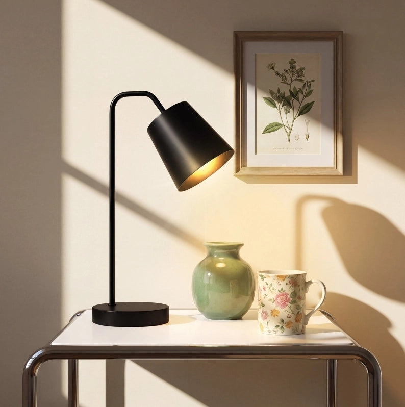 Set di 2 lampade da tavolo moderne nere con porte USB-A e USB-C per camera, soggiorno e ufficio