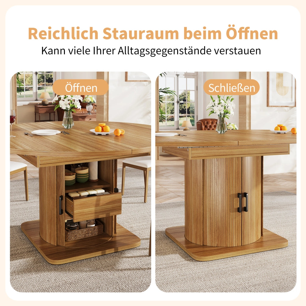 TAVOLO Allungabile 118-158 cm MDF Marrone scuro