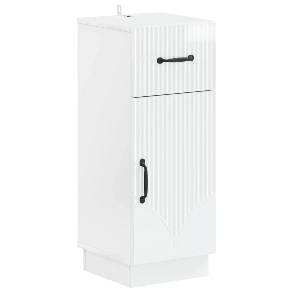 Set di armadietti da bagno in 3 pezzi HOORN Bianco Lucido 3417796
