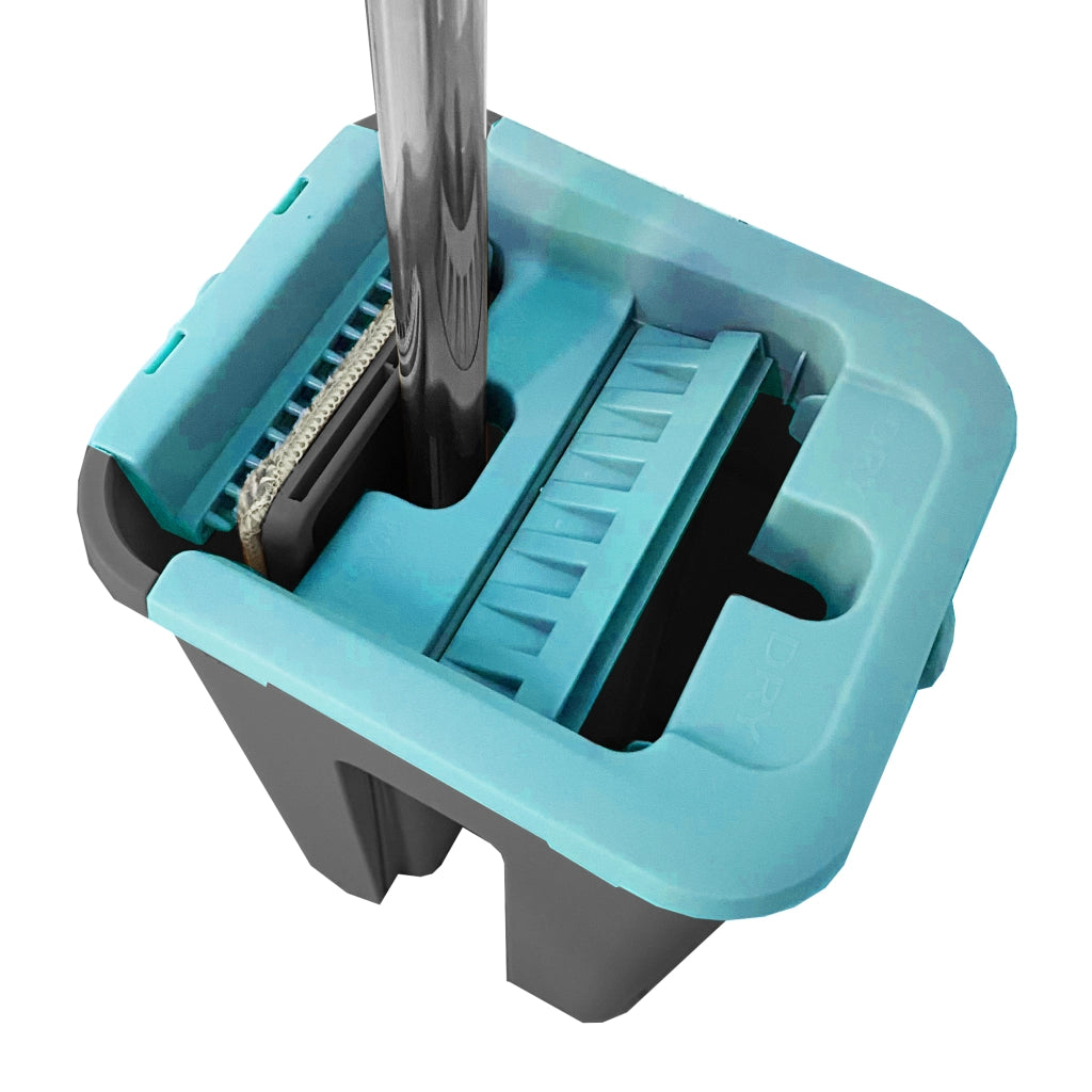 Panno extra piatto con secchio strizzatore Blu