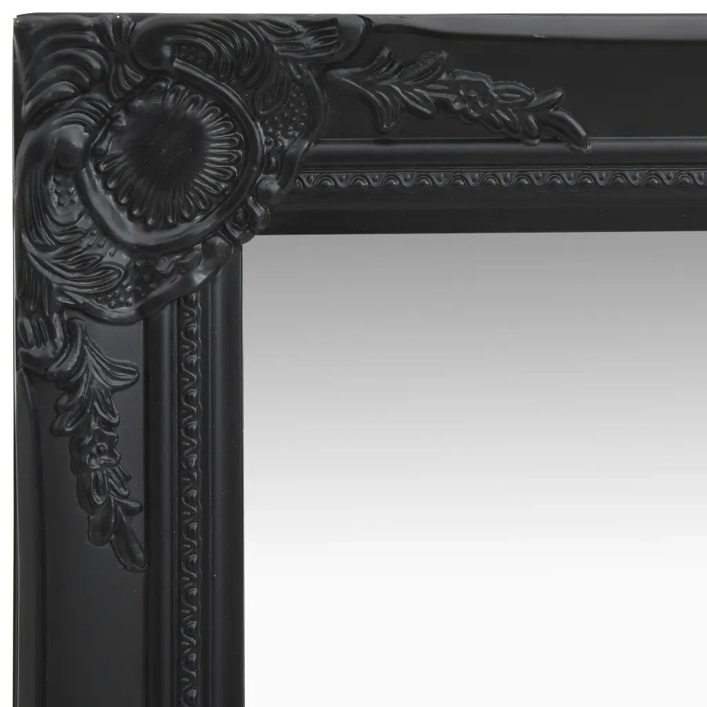 Specchio da Parete | Specchio decorativo Stile Barocco 40x40 cm Nero