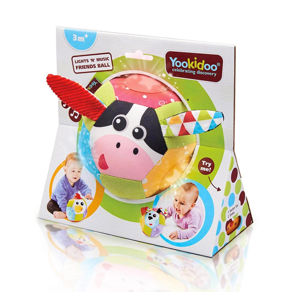 Palla Peluche Morbida a Batteria con Luci e Suoni Yookidoo 40146
