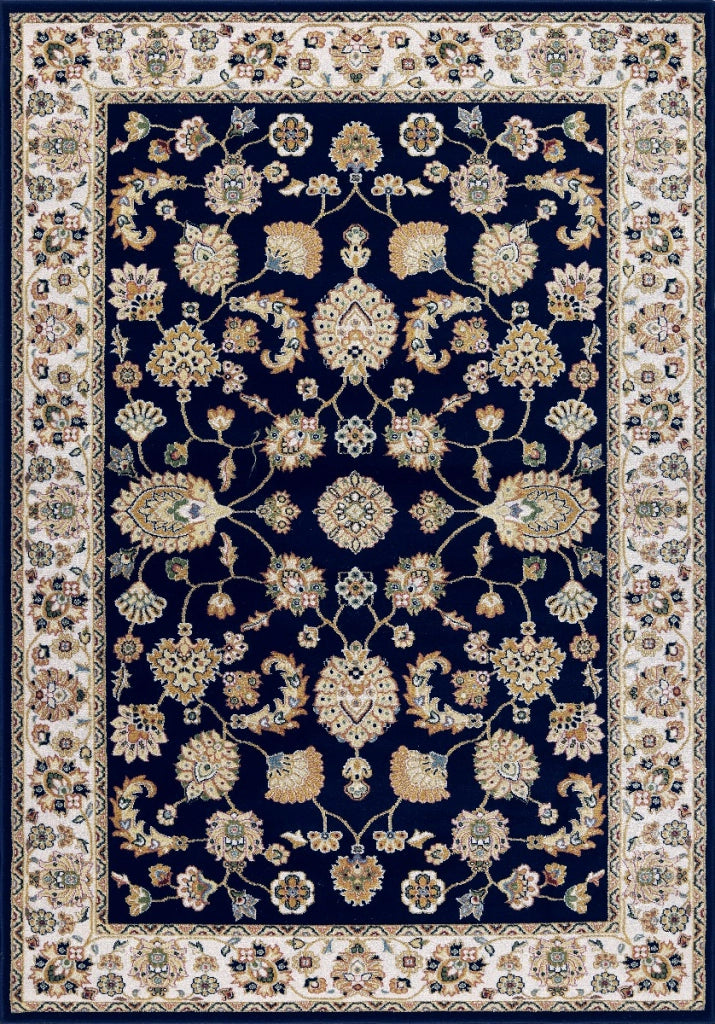 Tappeto BABIL cm.80x300 disegno classico orientale colore blu e crema