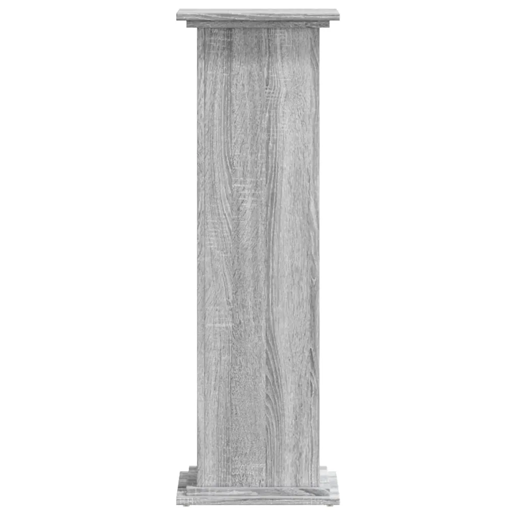 Supporto per piante | Sostegno per piante Grigio Sonoma 33x33x100 cm in Truciolato