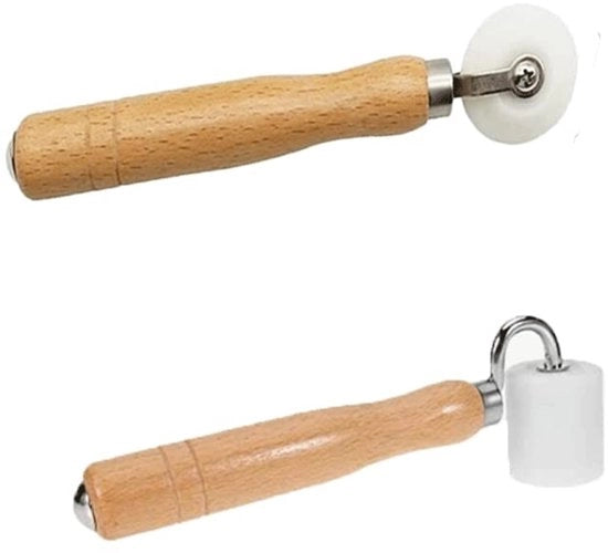 Kit di pastiglie per carta da parati 2 pezzi - Pastiglia a rullo piatta - Pastiglia a nastro - Strumento DIY - Materiale POM di alta qualità - Lunghezza totale 180cm - Strumento per la carta da parati