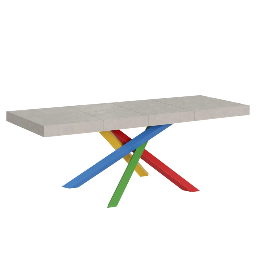 Tavolo Allungabile 180/284x90 cm Volantis Premium Cashmere Gambe Multicolore 4/B