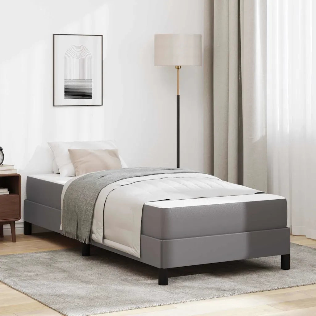 Struttura del letto con materasso Grigio 90 x 200 cm Tessuto 3398611