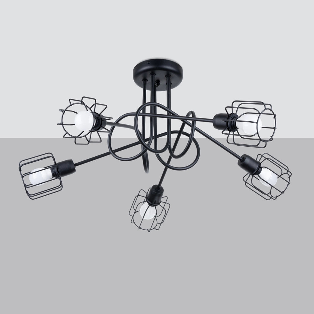 Lampadario BELUCI 5S nero